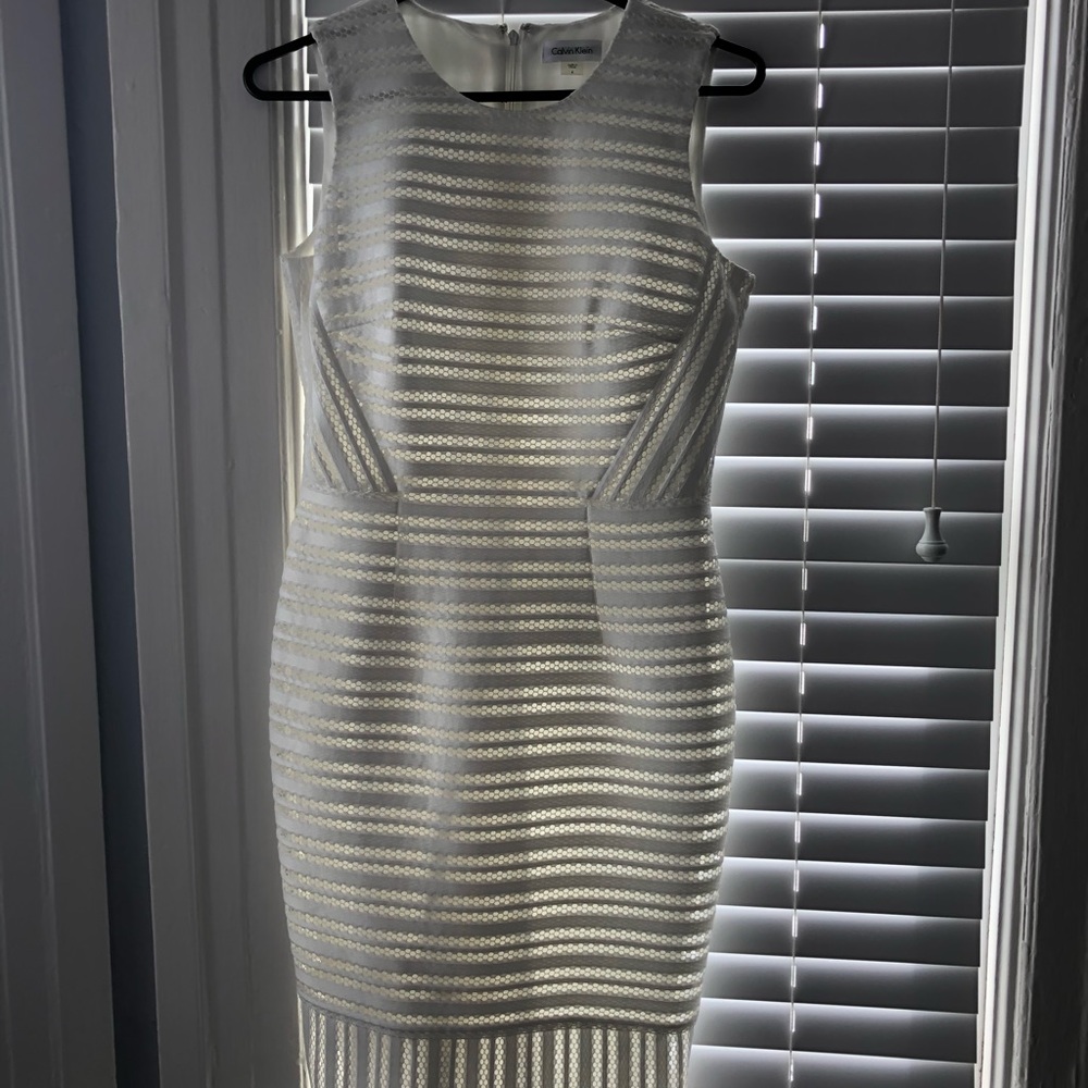 Calvin Klein brand new white dress